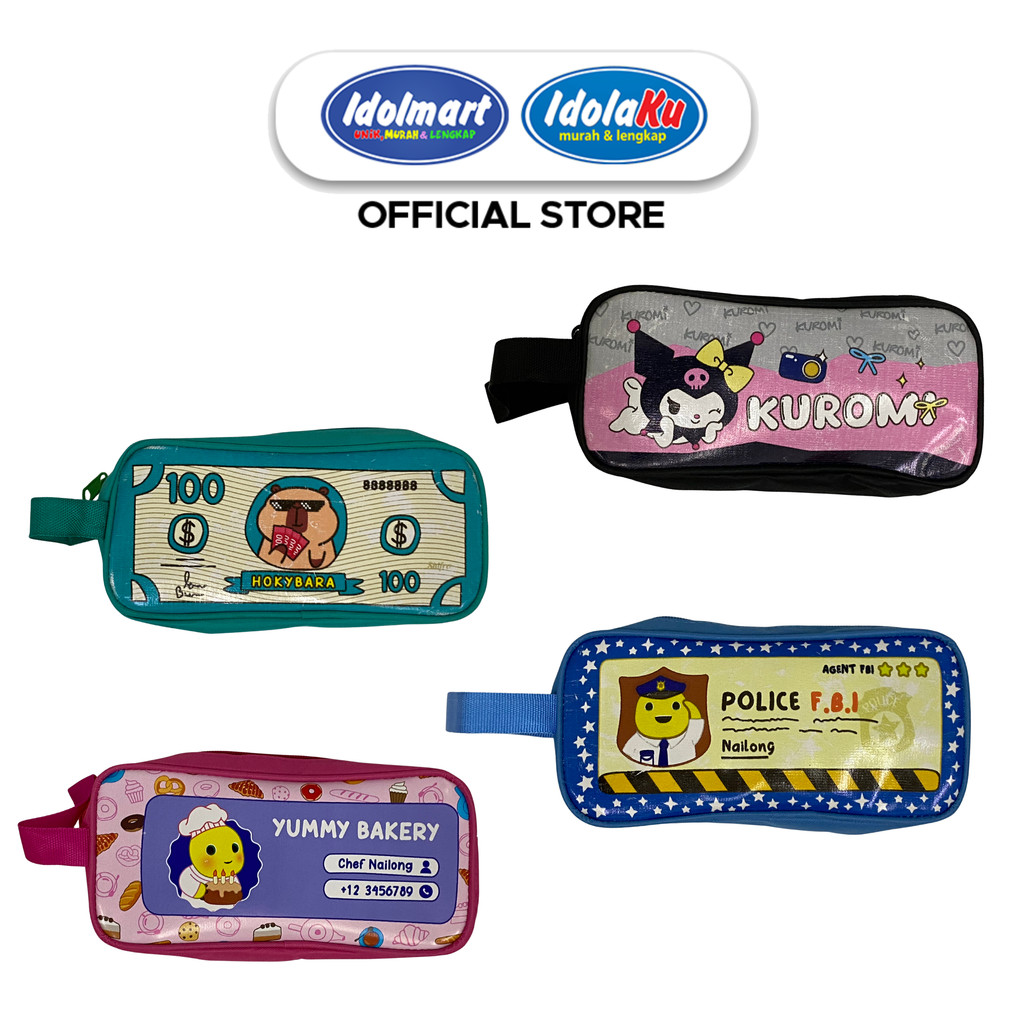 

IDOLMART bag HS Tempat Pensil Anak Karakter Lucu Motif Unik Pencil Case Sekolah - Bandung