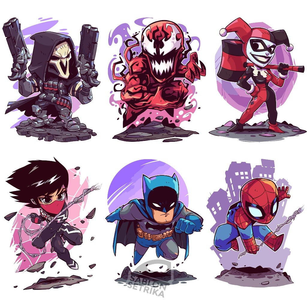 

STIKER UV - TEMA SUPER HERO CARTOON UKURAN A5 ( 14CM ) | STICKER UV, STICKER MOTOR, STICKER MOBIL, STICKER HELM, STICKER TUMBLER, STICKER 3D, STICKER UV DTF BY UVSticker