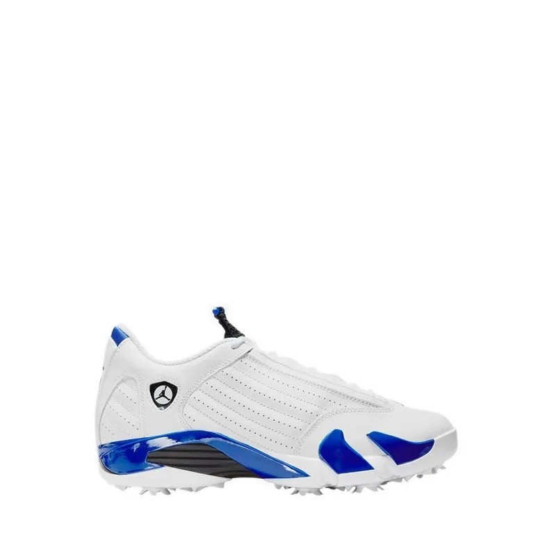 Sepatu Pria Air Jordan 14 G Shoes Men's - White/Black-Hyper Royal (HJ7710-101)