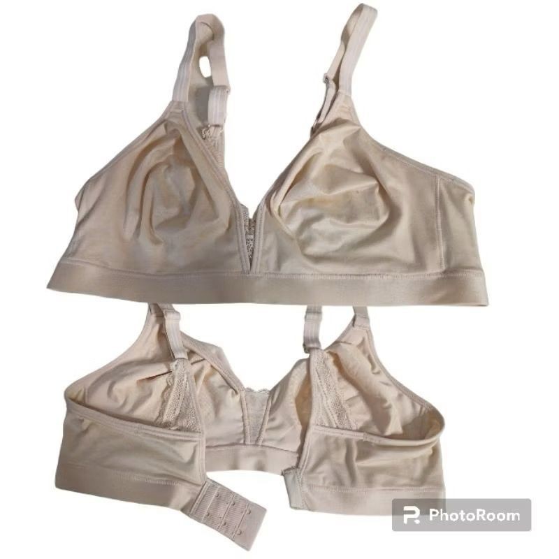 CMA sale murah .. big size jumbo 44C 44D 46D 48DD Bra Wanita 3 kait Tanpa Kawat Tanpa Busa Pakaian D