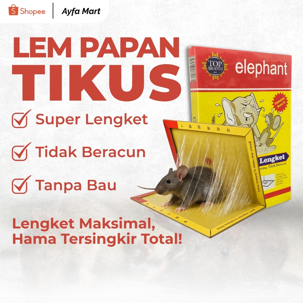 Lem Tikus Super Lengket Lem Ajaib Cap Gajah Ampuh