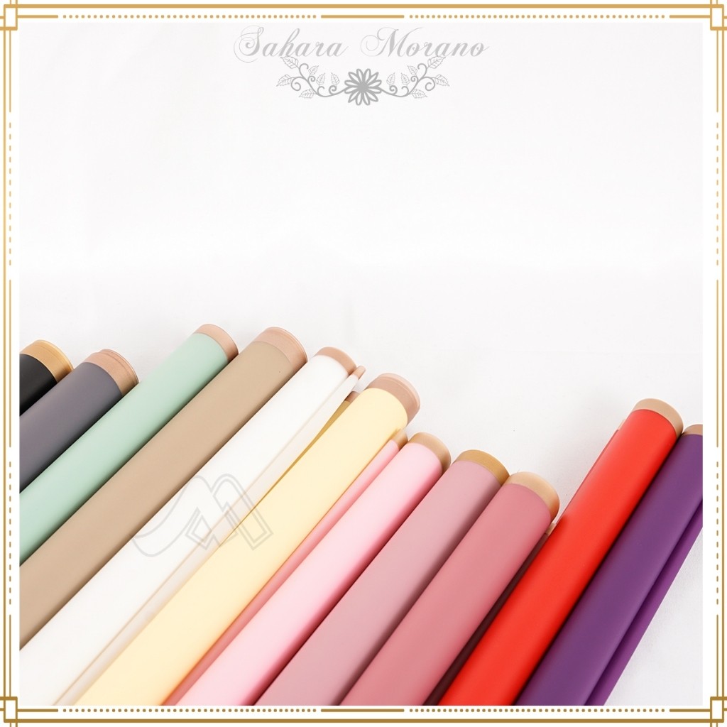 

20 PCS Flower Wrapping List Gold Wrapping Cellophane Waterproof Kertas Buket Bunga