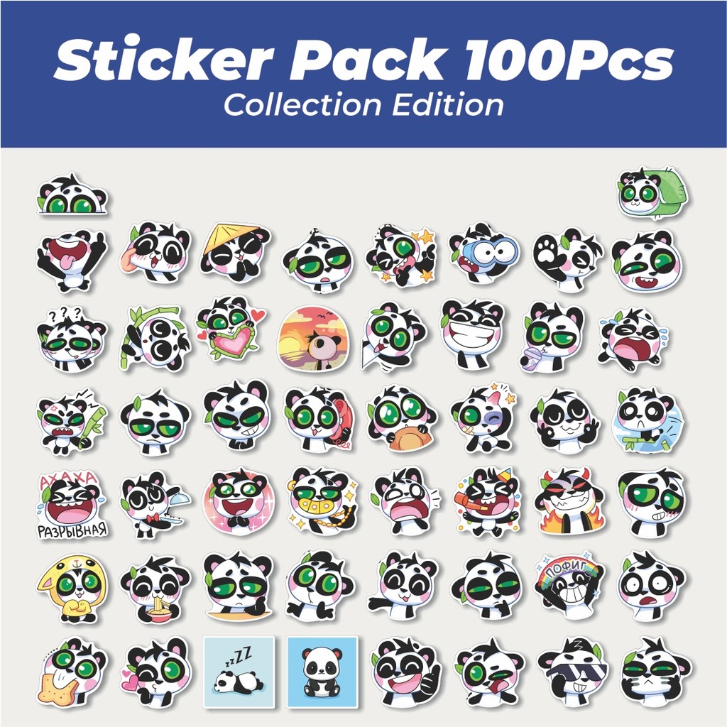 

Hot Stiker Hewan Baby Panda Kawai Lucu Anti Air Stikers Berperekat Waterproof Sticker Decal Buat Motor Helm Buku Journal Koper Casing HP Laptop Botol Minum