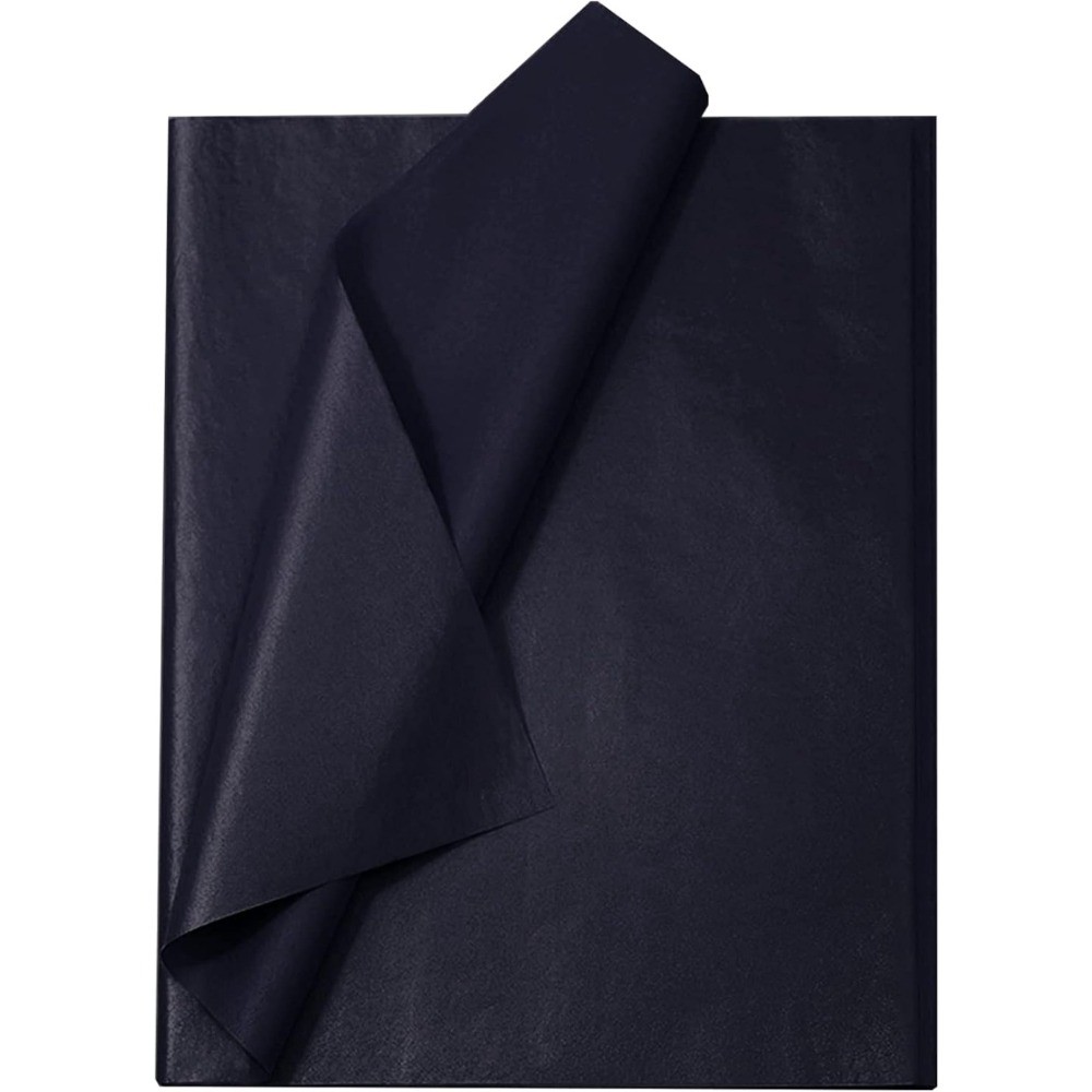 

10 Sheets Black Tissue Paper for Packaging Gift Wrapping Craft Papers Bulk for DIY Artworks Flower Decoration