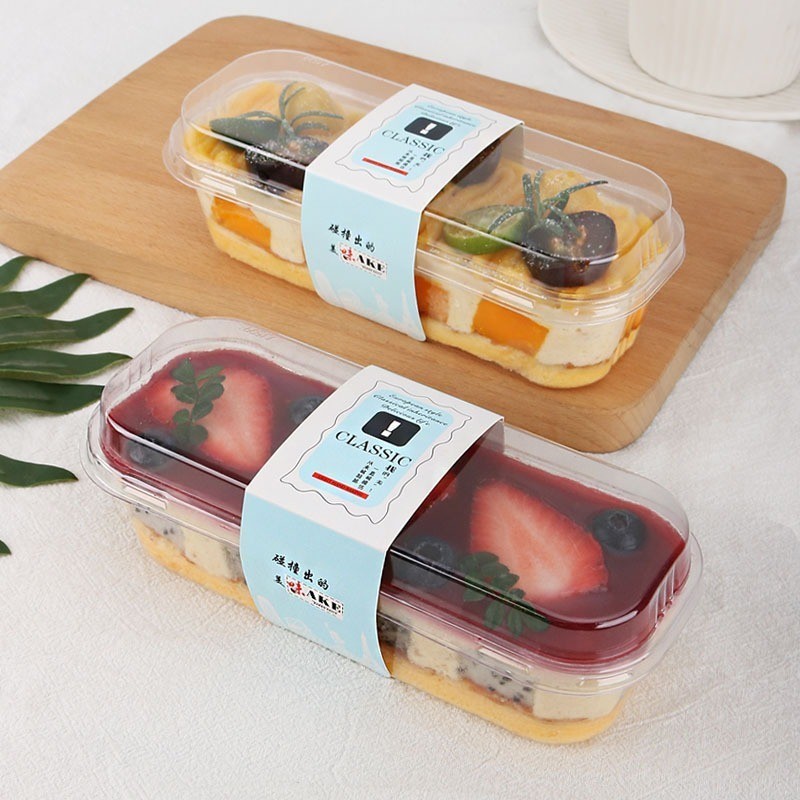 10 PCS Mika Dessert Box Panjang / KOTAK Makanan Mika Panjang isi 10 Pcs / 10 pcs Korean Dessert Box 