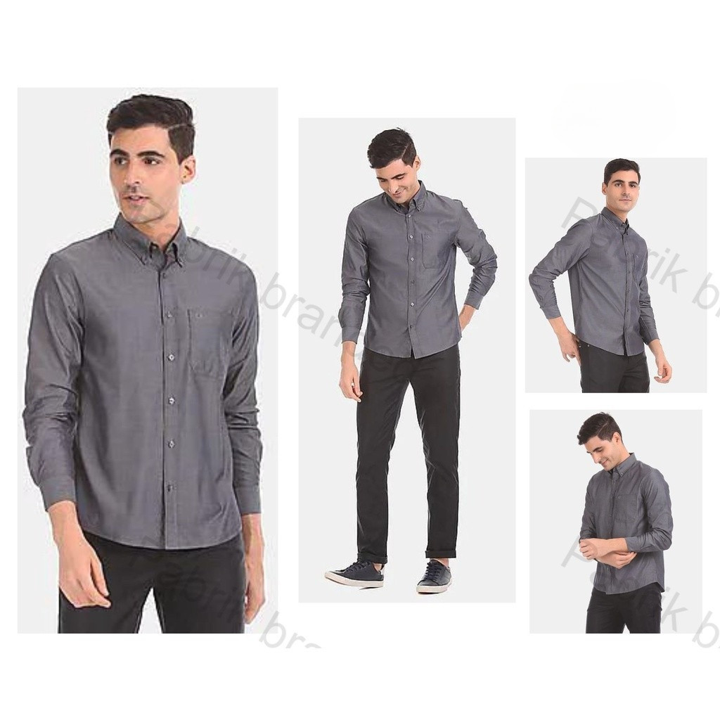 pabrik branded slim classic tall fit Dress Shirt p10 kemeja kerja lengan panjang non iron long sleev