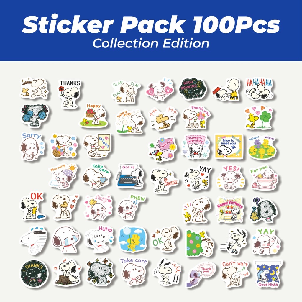 

Hot Stiker Kartun Snoopy V33 Lucu Anti Air Stikers Berperekat Waterproof Sticker Decal Buat Motor Helm Buku Journal Koper Casing HP Laptop Botol Minum