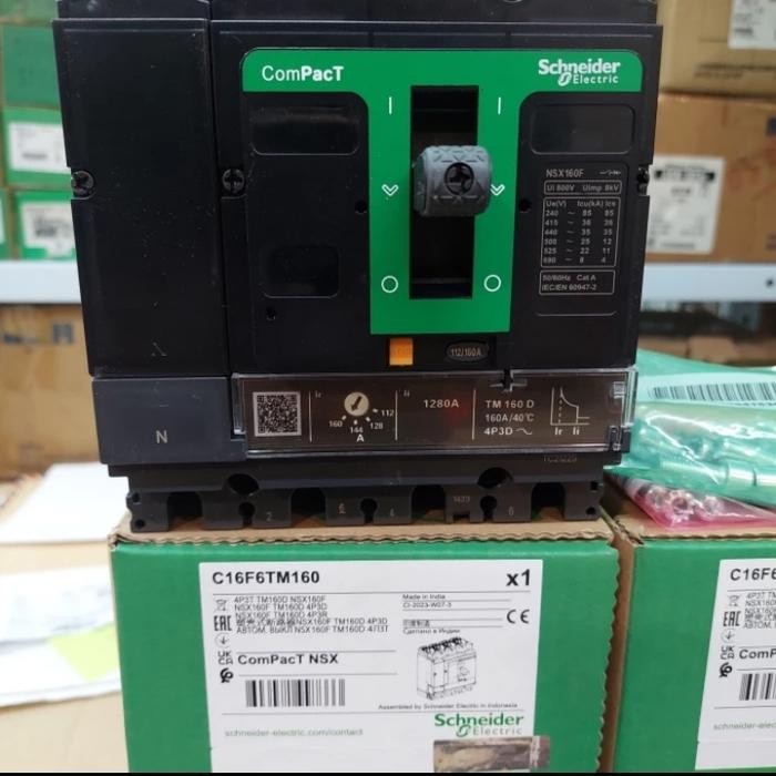 MCCB LV430640 NSX160F 4P 36kA 112/160A ORIGINAL SCHNEIDER MCCB NSX 160A