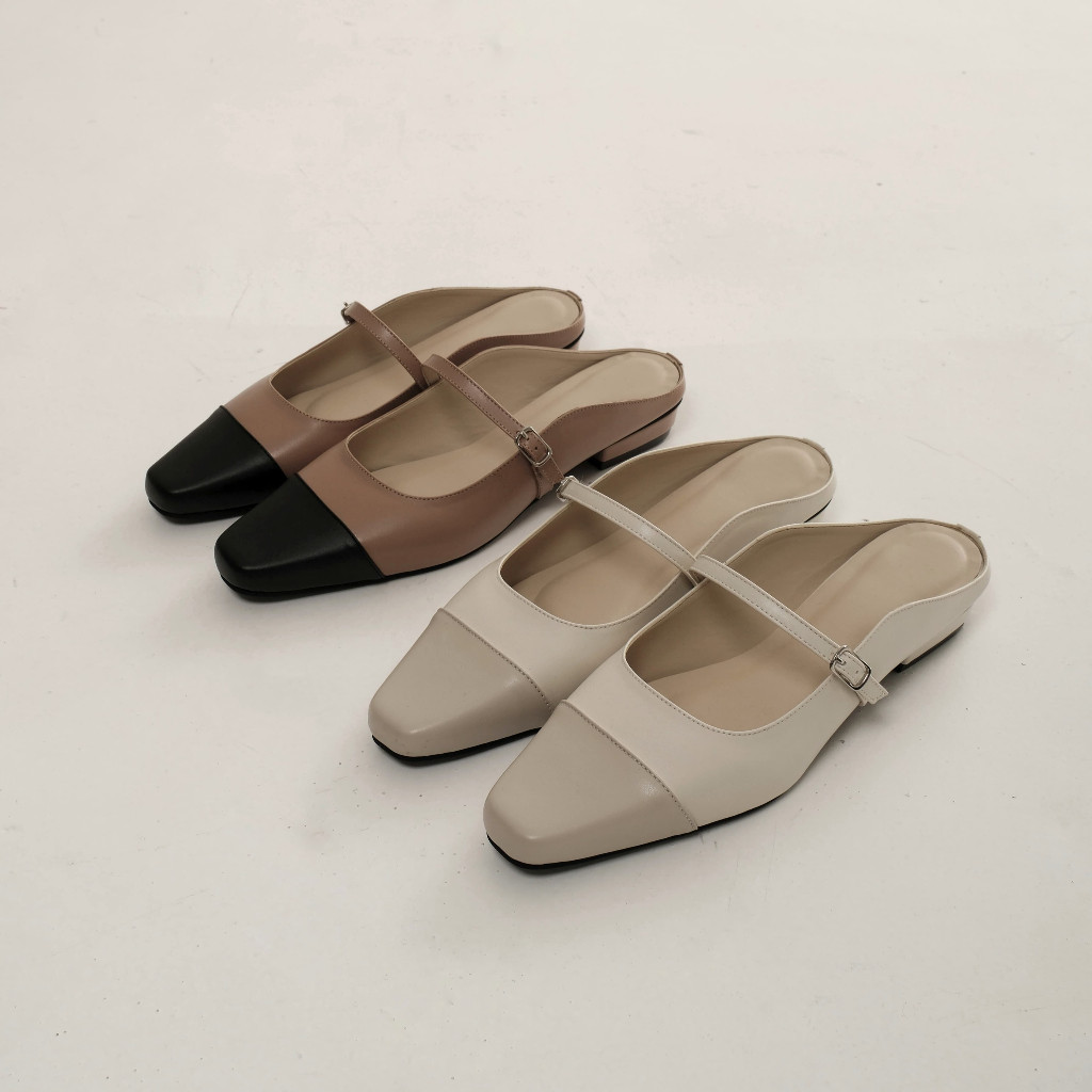 [BUY 2 FOR 350K] Aloha 2cm Colette Mules  | Flatshoes | Sepatu Kantor Flat | Sepatu Wanita | Sepatu 