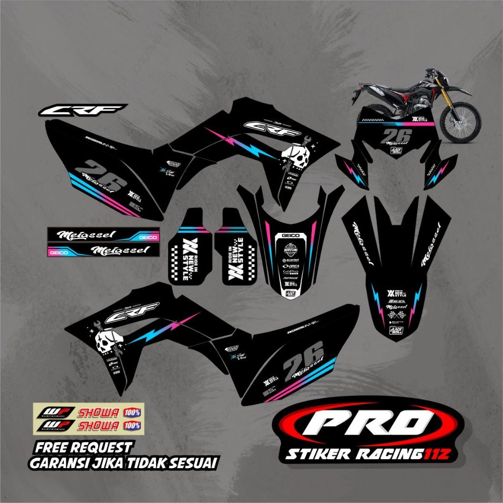 Decal Sticker Crf 150 L- Stiker Motor CRF - Setiker Honda Crf 150L
