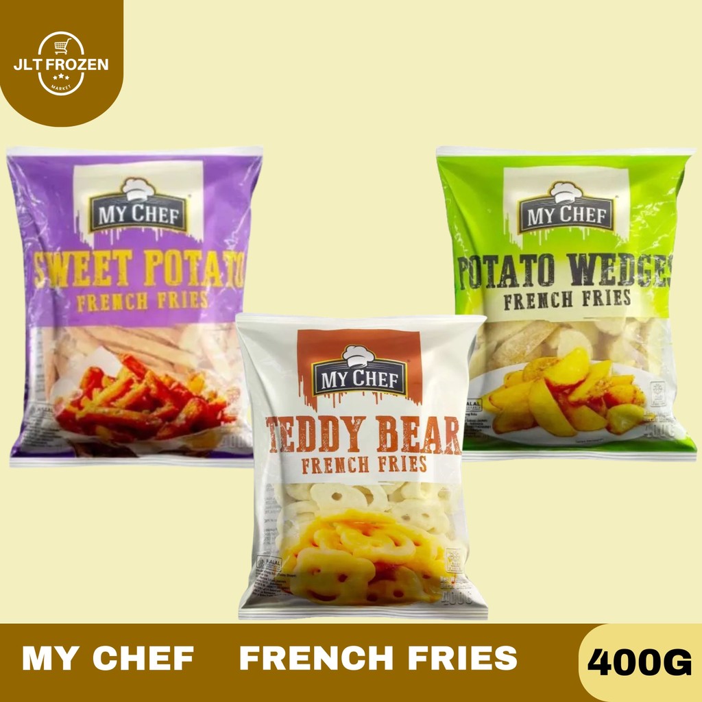 

My Chef Potato Fries Kentang Goreng Teddy Bear / Sweet Potato / Potato Wedges 400g