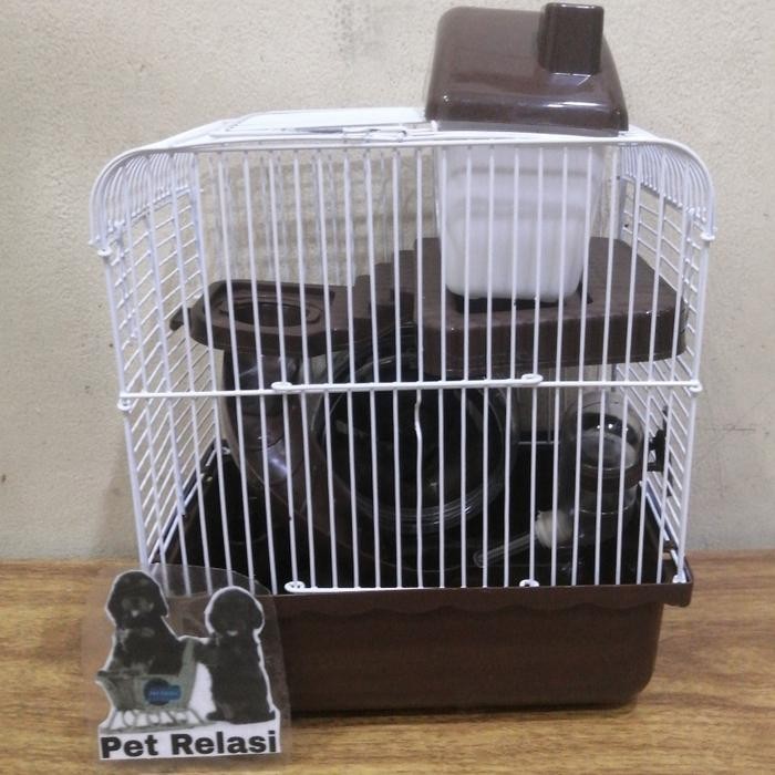 Kandang Hamster Minimalis Fullset HC22 kandang Hamster Tingkat Dua