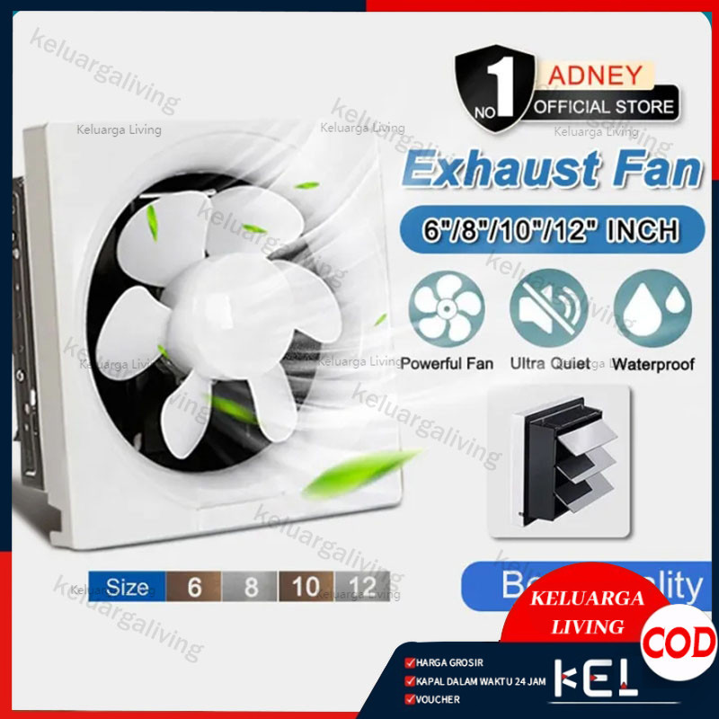 Exhaust Fan Dinding Kipas Angin Hexos 8inch Dan 10inch Pembuangan Hexos 30x30cm (10inch) Dan 25x25cm