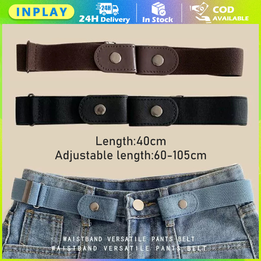 Sabuk Elastis Premium Serbaguna / Ikat Pinggang Wanita Pria Tanpa Lubang / Adjustable Ring Belt untu
