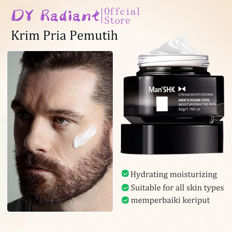 DY Radiant Krim Pria Pemutih Wajah Krim pelembab hidrasi pria Anti Kerut Pelembab Kulit Kering Krim 