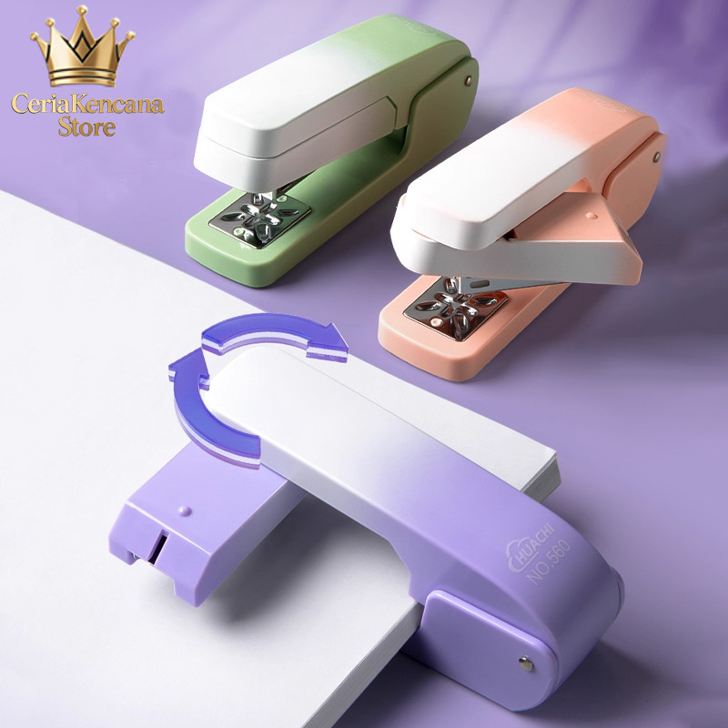 

Stapler Rotatable 360 Besar 360 derajat Stapler Triple Stapler Staples Meja Putar 3 Arah