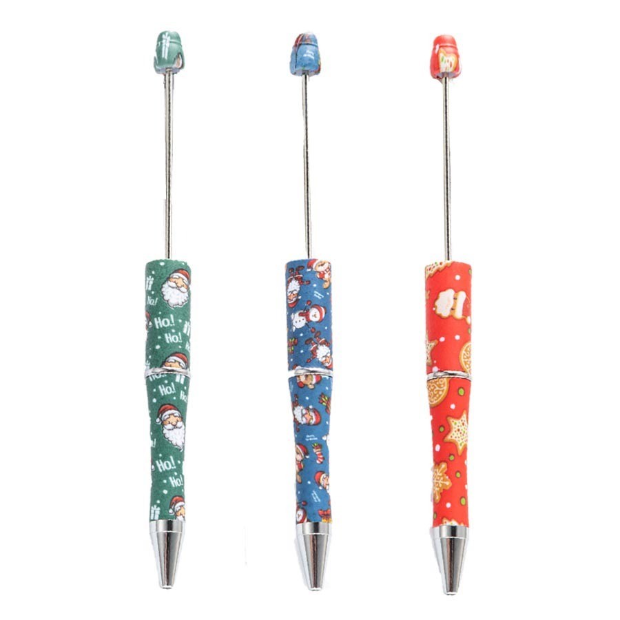 

4pcs DIY Plastic Beaded Ballpoint Pens for Creative Gifts Korean Stationery Office Supplies