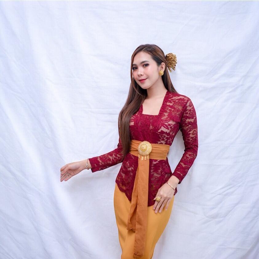 Hot Product Kebaya Bali Brokat Sofia Bed/Kebaya Bali Modern/Kebaya Bali Brokat Semi Prancis /Kebaya
