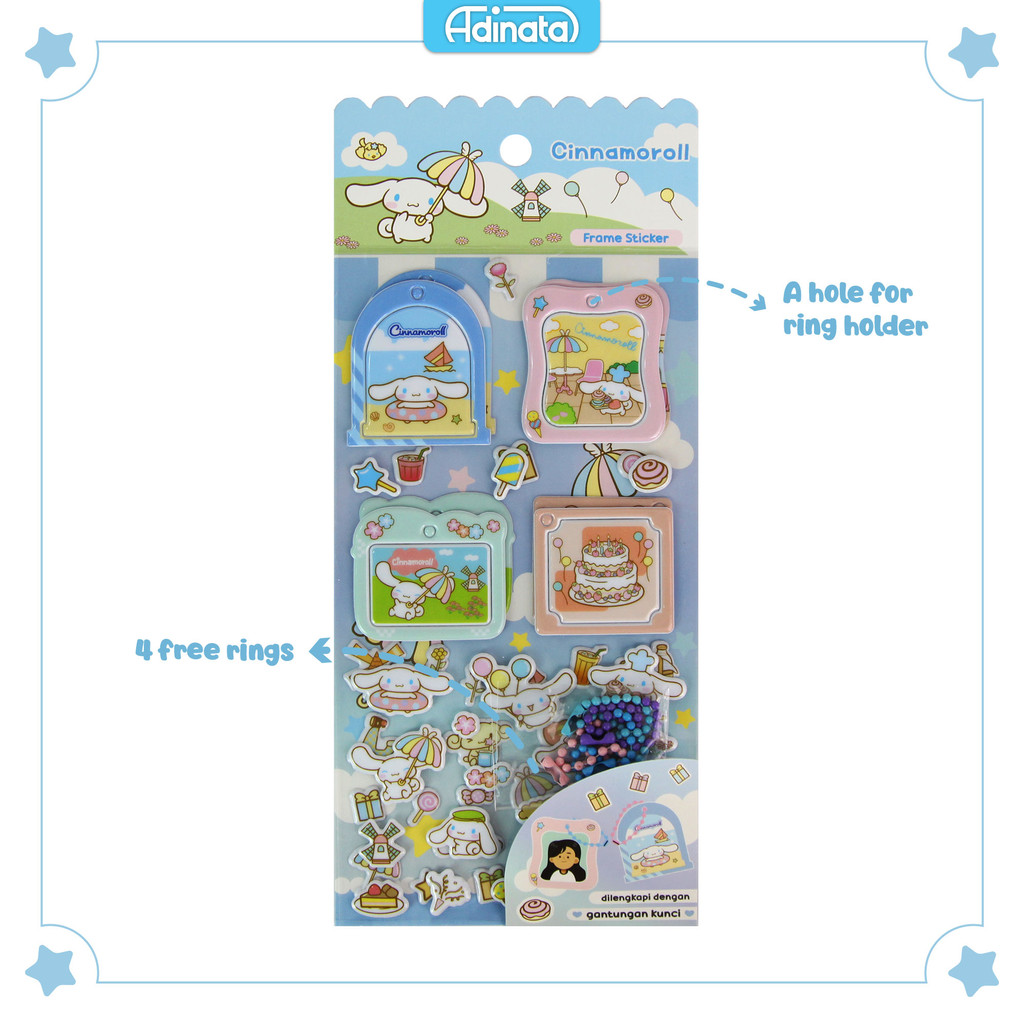 

Cinnamoroll Frame Stickers 2517-6183 / Stiker - Adinata