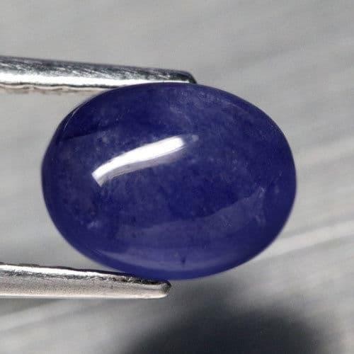 Natural Blue Sapphire Batu Safir Biru Bentuk Oval Cabochon 2.74 Ct Asli 100% Origin Africa Untuk Per