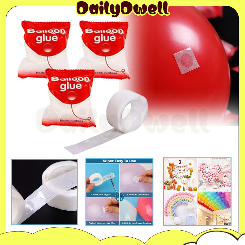 

lem balon /perekat balon /glue dot balloon lem balon 1 rol 100 dot/lem balon praktis/