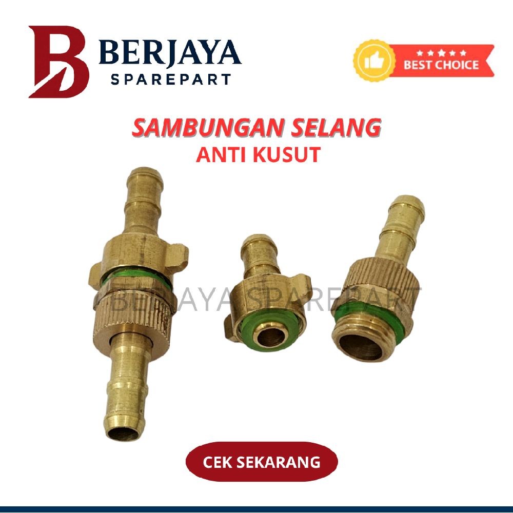 Nepel Sambungan Selang Anti Kusut Pompa Sprayer Steam Kompresor Angin Doorsmeer Air dll
