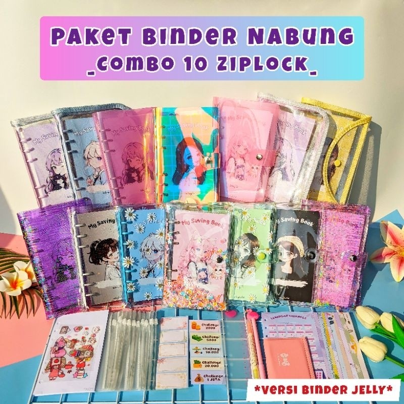 

PROMO![10 Ziplock] Part 1 Paket binder Nabung binder keuangan ukuran A6READY