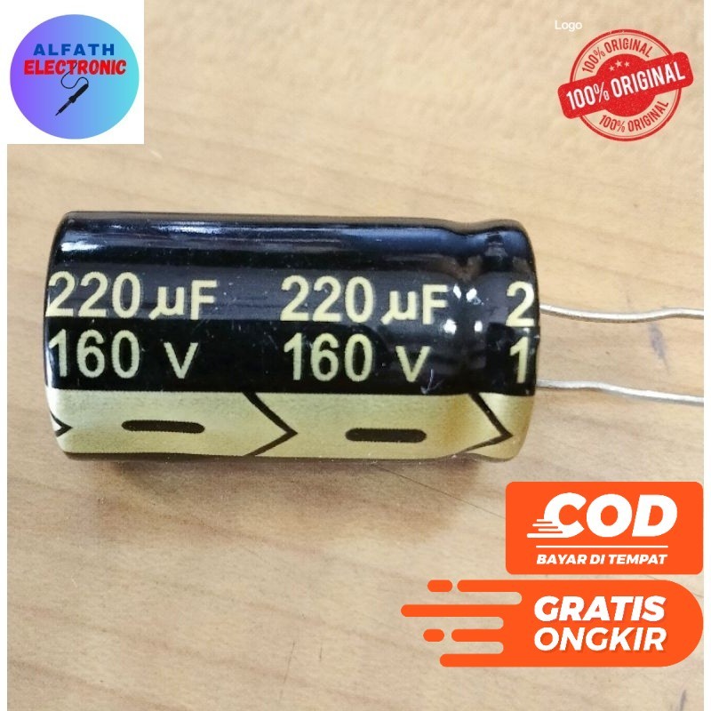 MAX KAPASITOR ELCO ELKO 220UF 160V 220 UF 160 VOLT ORIGINAL KUALITAS BAGUS