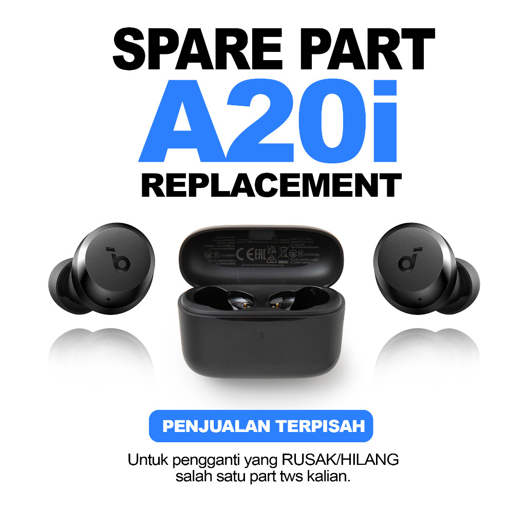 SPAREPART Tws Soundcore A20i | Earbuds Saja | Box Charger Saja | Segel dan Bergaransi