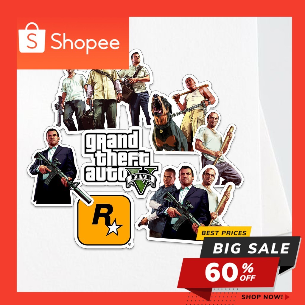 

Sticker Aesthetic Stiker Tumblr Handphone Series GTA (isi 6 pcs)