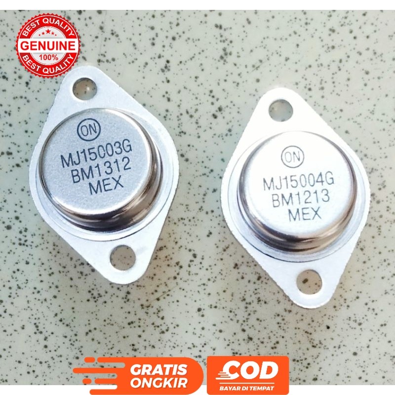 TRANSISTOR JENGKOL MJ 15003 15004 SATU SET  MJ15003G MJ15004G MEX