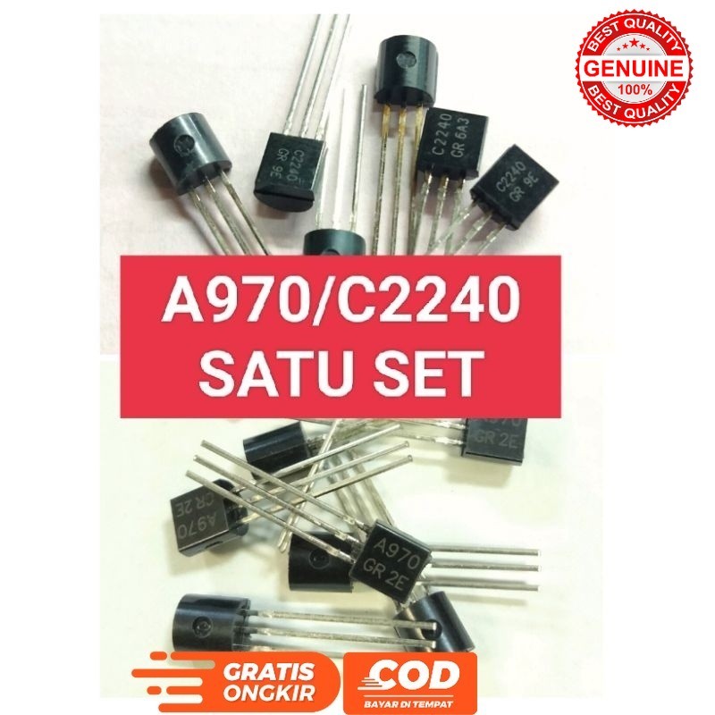 TRANSISTOR A970 C2240 SATU SET IC A 970 C 2240 TOSHIBA