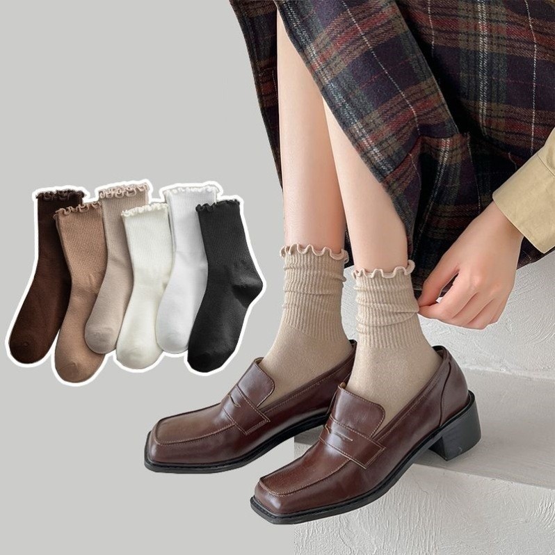 Kaos Kaki Kriwil Wanita Katun Lembut - Ratu Stoking