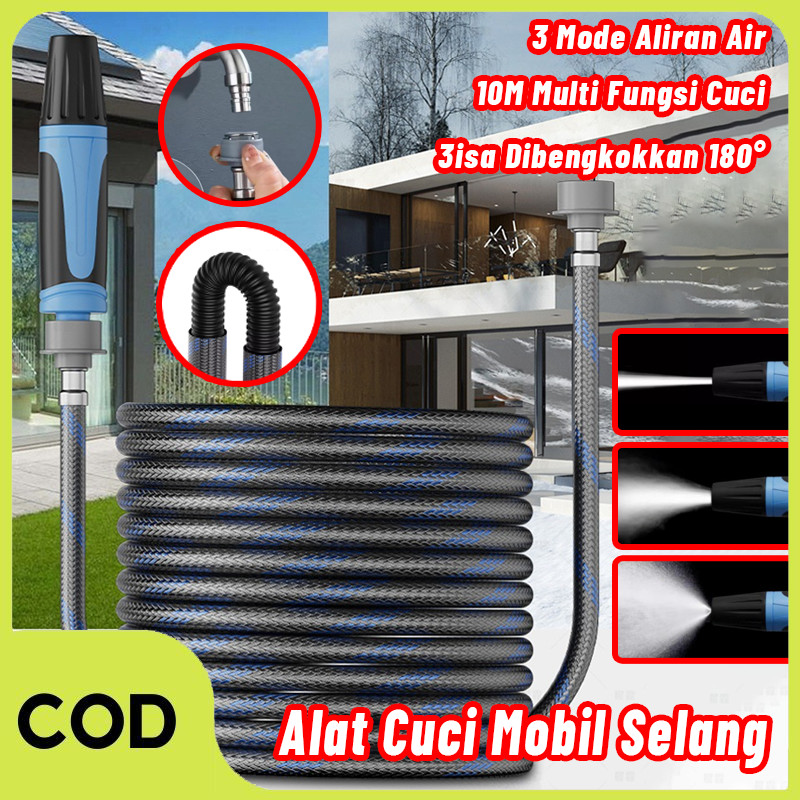 [COD] Mesin Cuci Mesin Portable Alat Cuci Mobil Selang 10M Semprotan Air Cuci Motor Untuk Semprotan 
