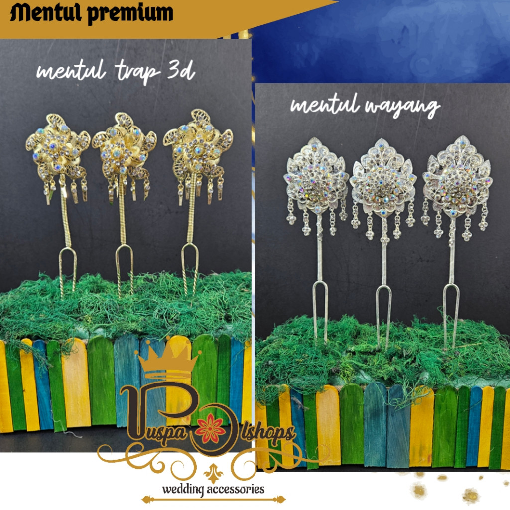 _% TRC %_ CUNDUK  MENTUL PENGANTIN  CUNDUK SANGGUL MENTUL KEMBANG GOYANG CUNDUK MENTUL MEDIUM Gc-12