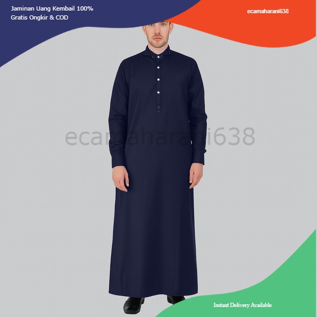 Jubah Pria Toyobo Thobe Jubah Gamis Pria MUslim Al-Khalil Baju Muslim Pria Jubah Pria Thobe Toyobo P