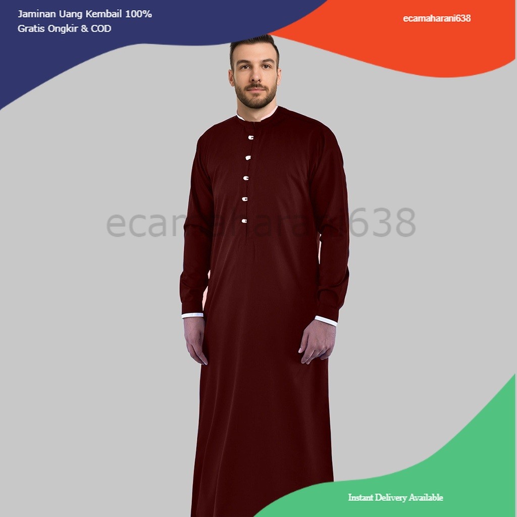 Jubah Pria Toyobo Thobe Jubah Gamis Pria MUslim Az-Zaid Baju Muslim Pria Jubah Pria Thobe Toyobo Pre