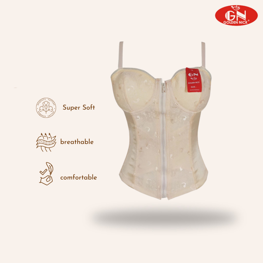 CF45RH Golden Nick - Longtorso LT SB003 LT SB002 B BEST SELLER Kamisol Murah Renda Premium Corset Br