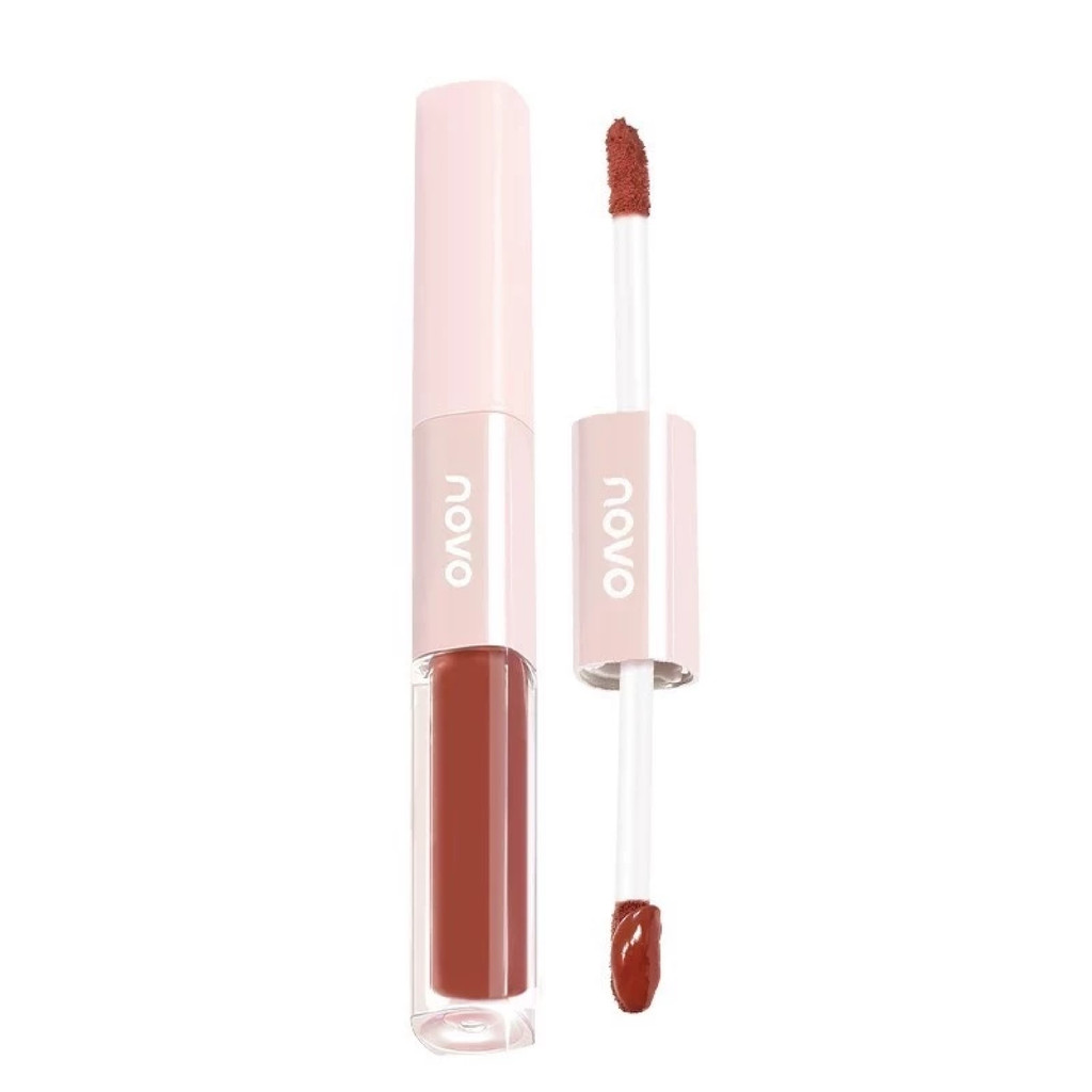 NOVO 2-Headed Misty Lip Gloss and Saturated Matte LipGlaze 6423