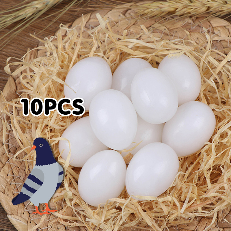 10pcs Telur Merpati Palsu Dummy / Telur Merpati Replika / Telur Palsu  Telur / Mainan Burung Merpati