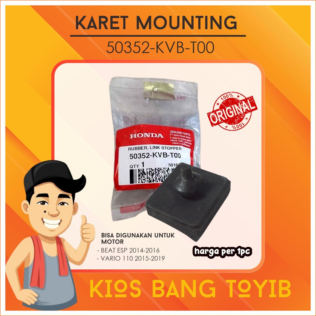 Karet Mounting Ori AHM Beat esp, Vario 110 Rubber Link Stopper (50352-KVB-T00)