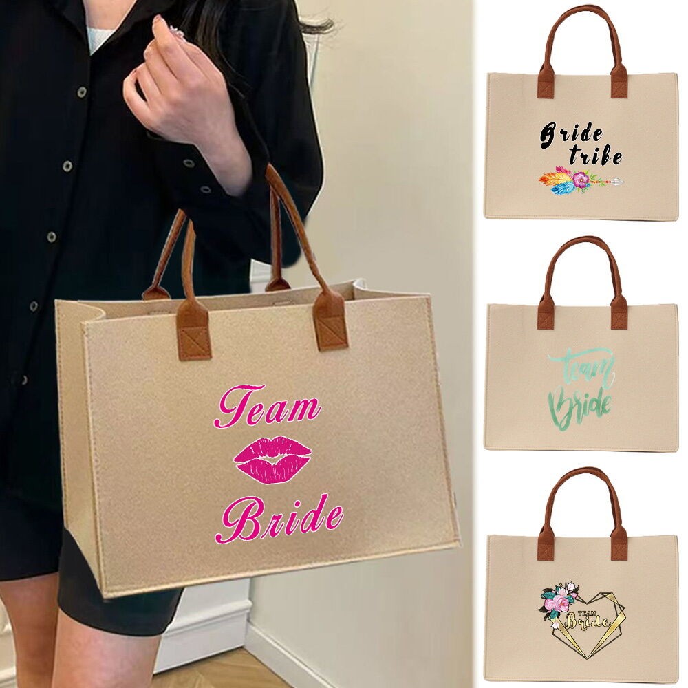 Tas Jinjing Felt Beg Felt Thick Felt Handbag Felt Mommy Bag Gift Felt Bag Large Felt Tote Bag Studen