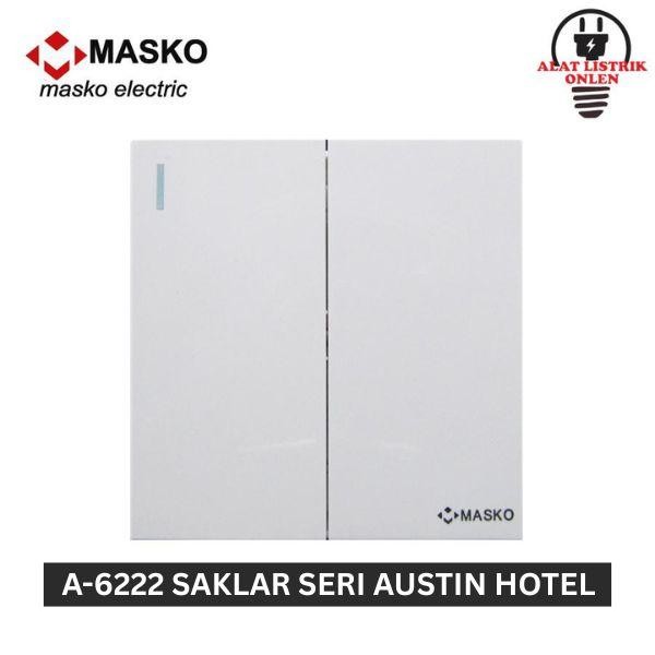 MASKO IB SAKLAR SERI AUSTIN PUTIH A-6222 (A-6222) AUSTIN SAKLAR DOUBLE 2 GANG SNI ORIGINAL