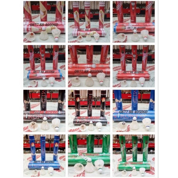 Kok Shuttlecock Cock Badminton Romeo Merah Biru Hitam Hijau Kuning