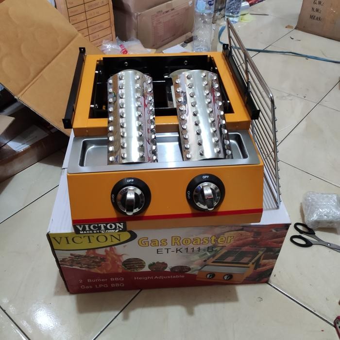 alat pemanggang sosis gas 2 tungku