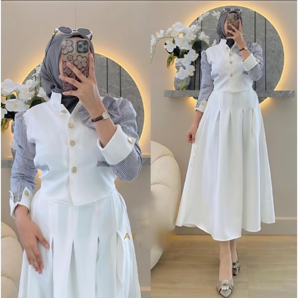 DIKASHOP Hana set rok / setelan muslim / one set rok