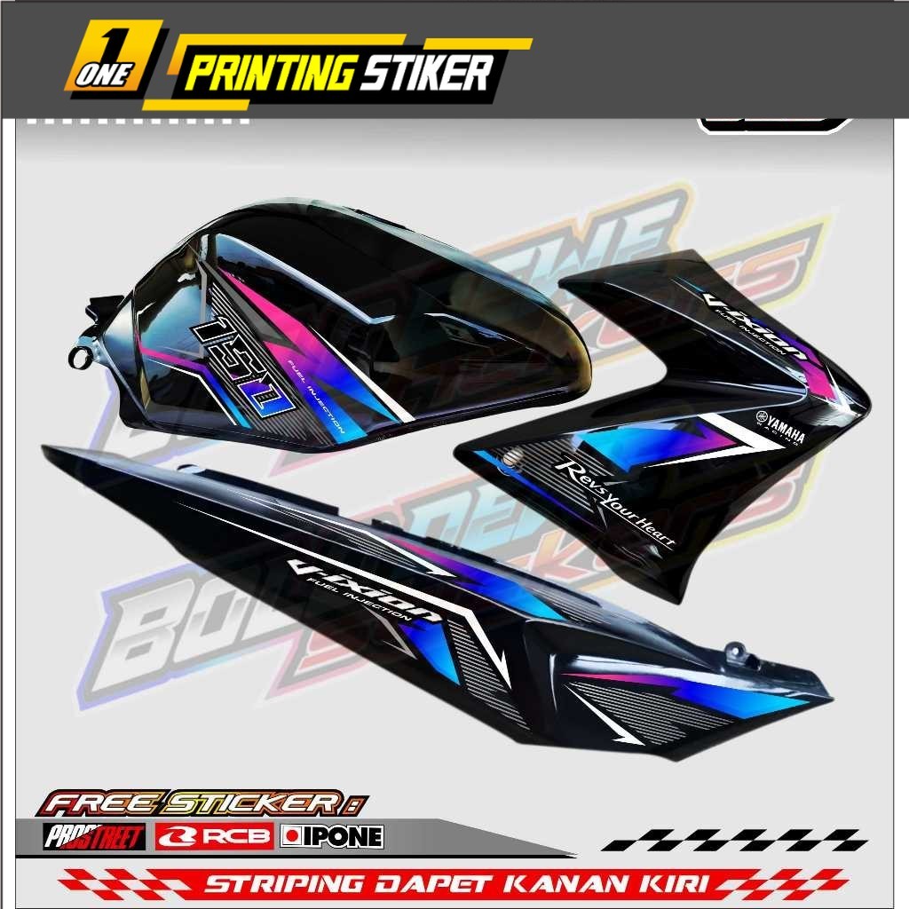 STRIPING VARIASI MOTOR YAMAHA VIXION OLD / STICKER LIST VARIASI MOTOR VIXION LAMA