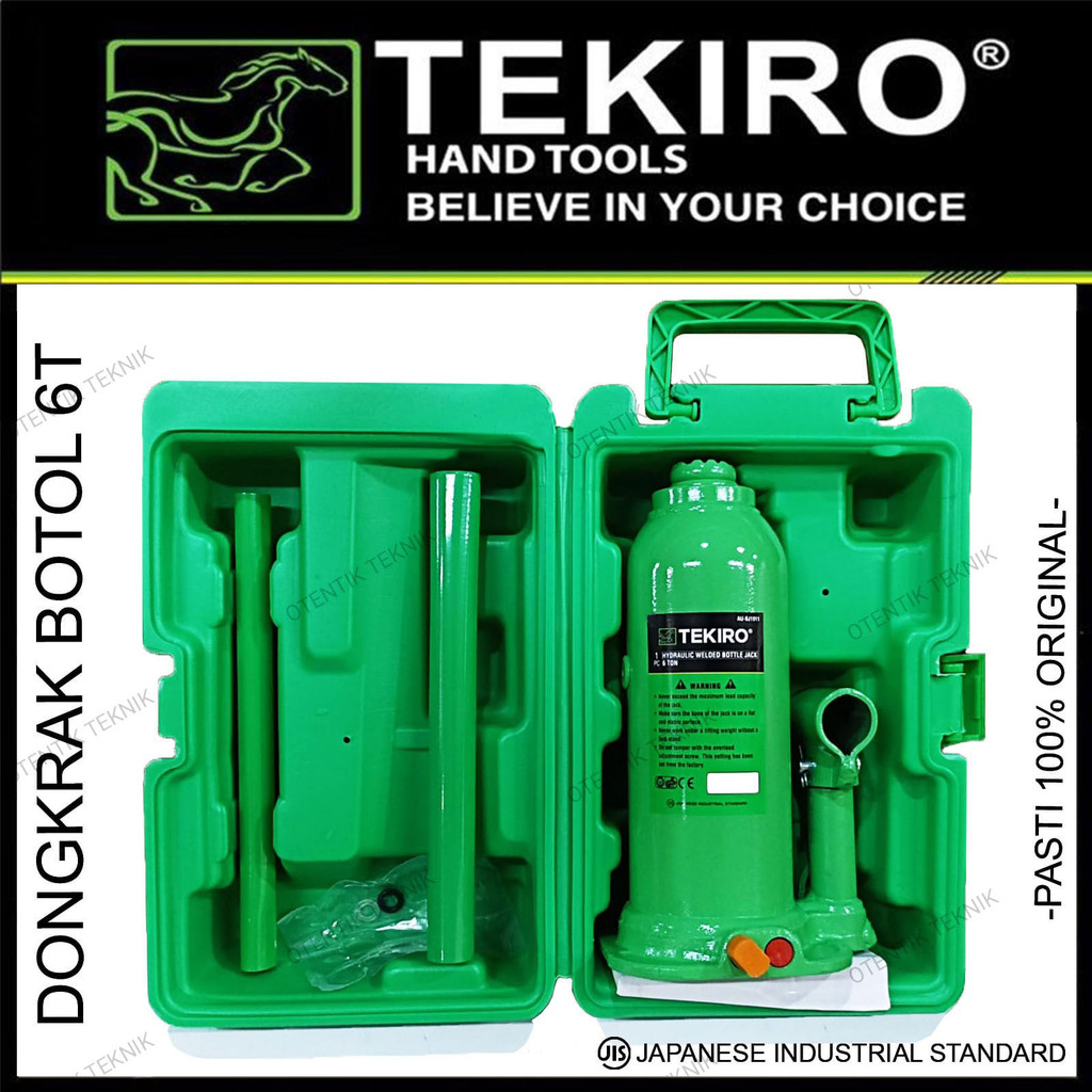 TEKIRO DONGKRAK BOTOL 6 TON - HYDRAULIC JACK 6 T - DONGKRAK MOBIL 6TON