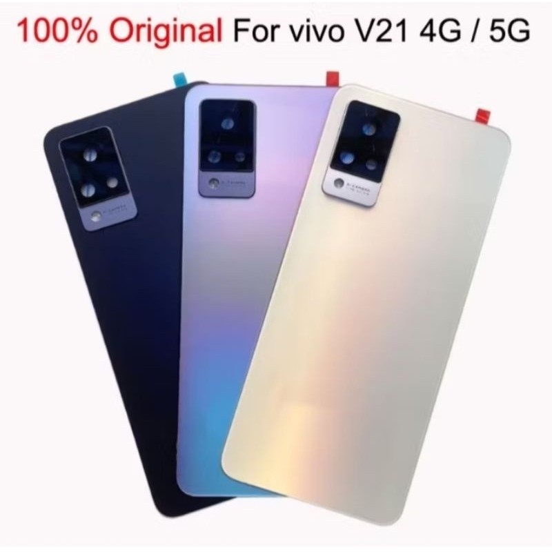 backdoor backcover back glass + ring lensa kamera Vivo v21 4g  / Vivo v21 5g