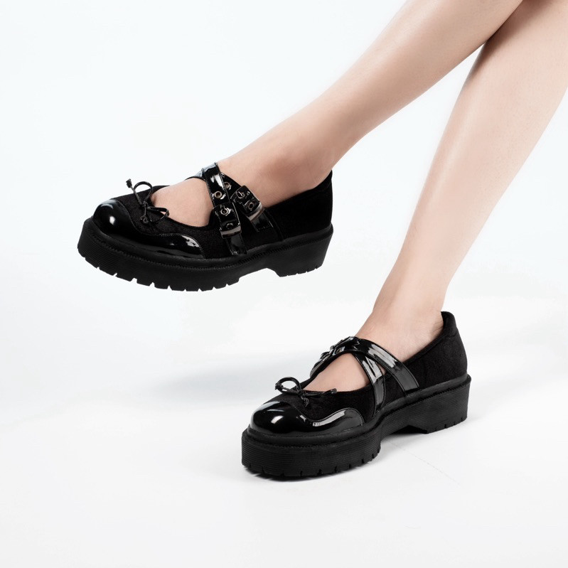 CEKHAS - Jisoo Black Shoes Wanita GIRL CRUSH Collection